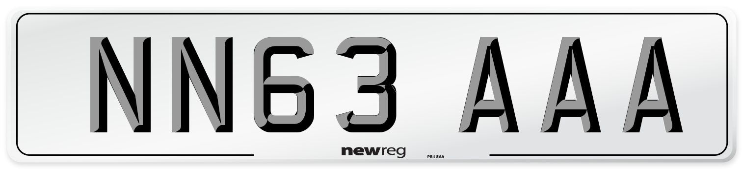 NN63 AAA Number Plate from New Reg